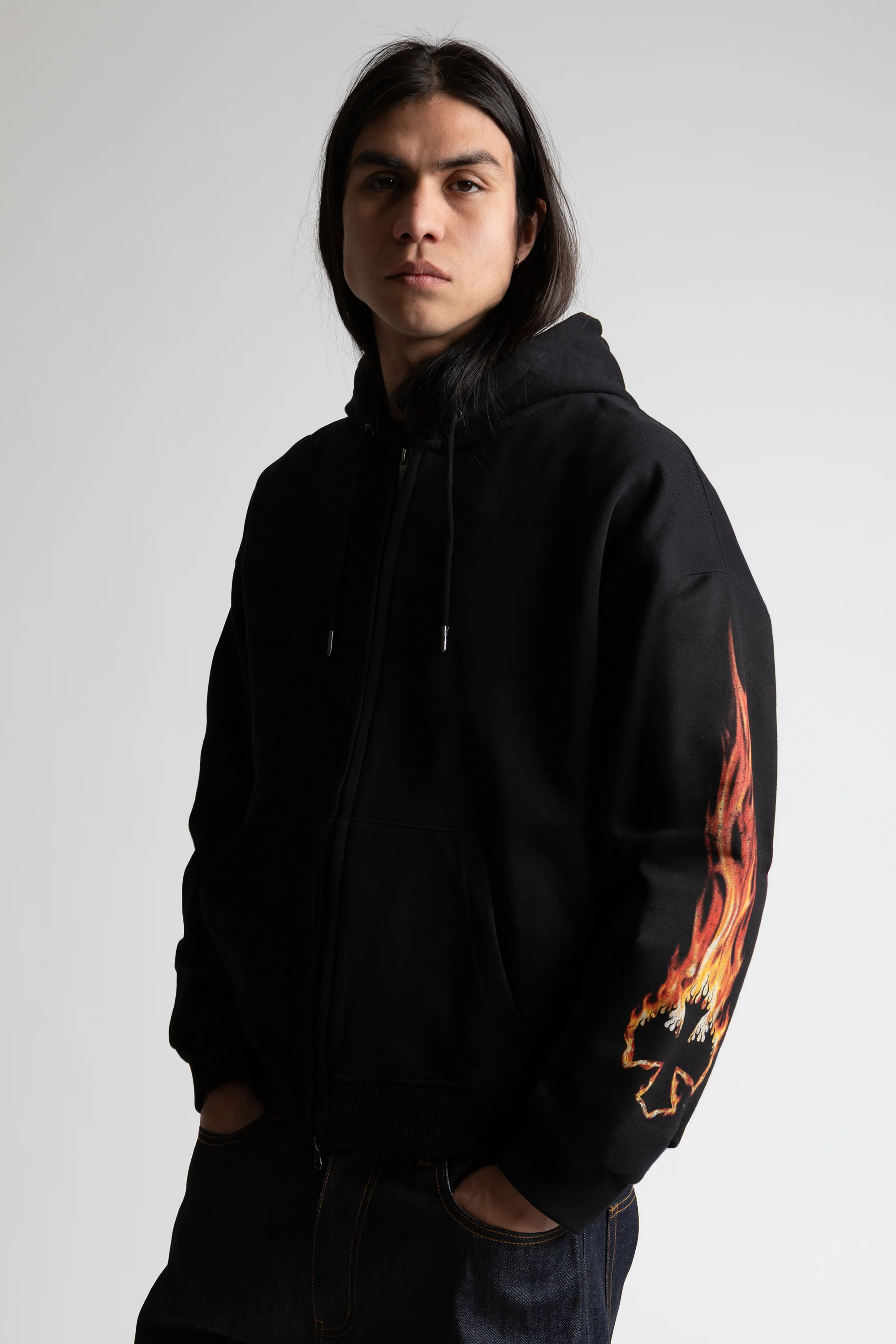Hoodie Zip Boxy Cinderfall - Image 3