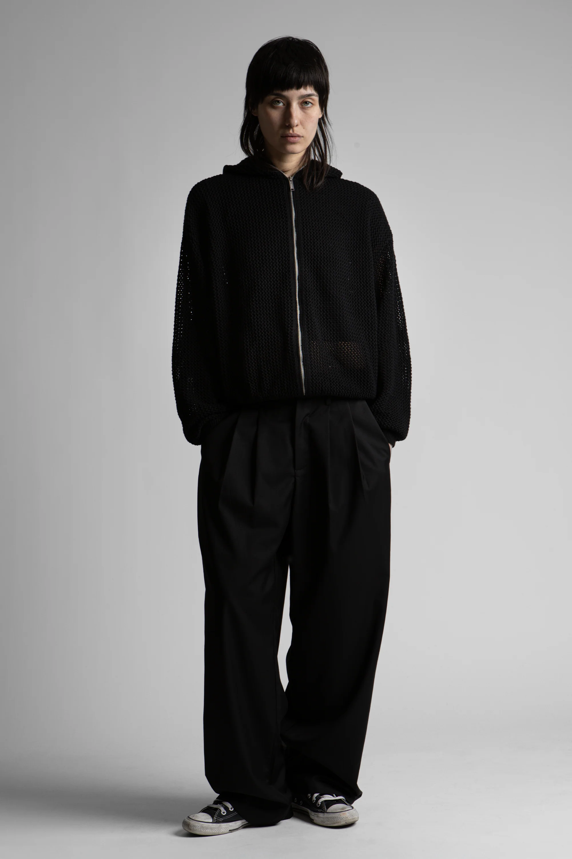 Hoodie Zip Knit Loose Realm - Image 2