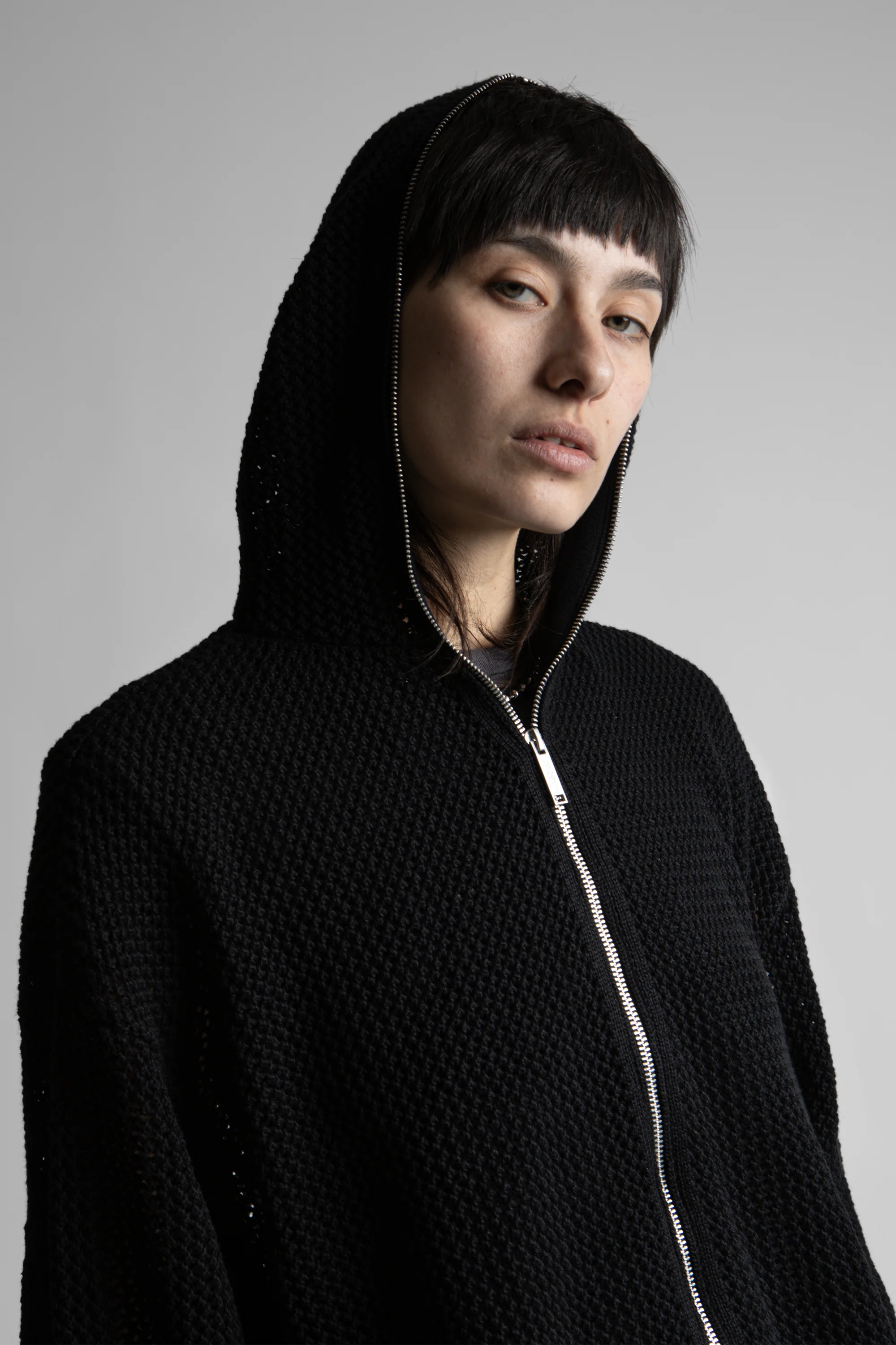 Hoodie Zip Knit Loose Realm - Image 8